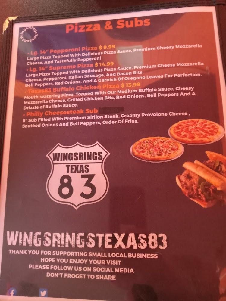 WingsRings Texas 83 Menu image 1